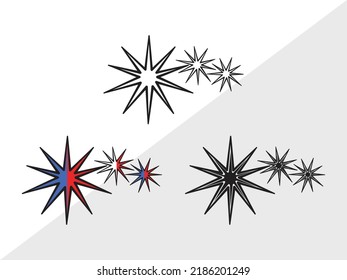 Stars SVG Printable Vector Illustration