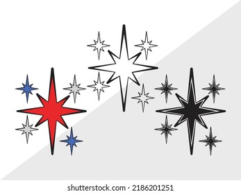 Stars SVG Printable Vector Illustration