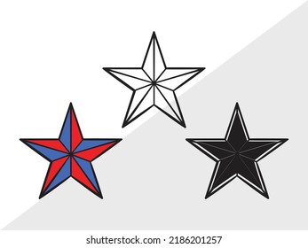 Ilustración vectorial de Stars SVG Impresible