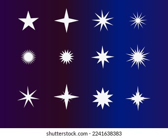 Stars symbols on blue background