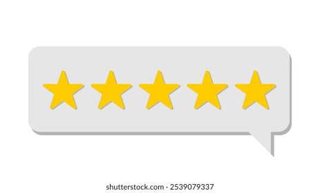Stars template for feedback. Graphic design element. Vector illustration.