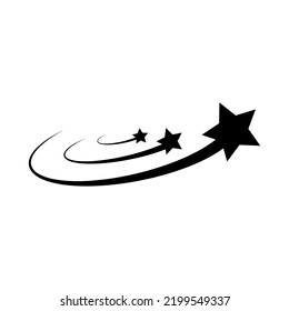 Stars trail icon. Space background. Star icon. Vector illustration. stock image.