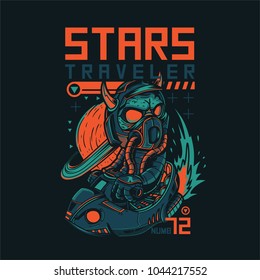 Stars Traveler Illustration