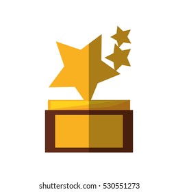 stars trophy awards shadow vector illustration eps 10