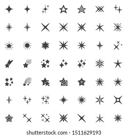 Stars Twinkle Vector Icons Set Modern Stock Vector (Royalty Free ...
