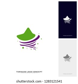 Stars Twist Logo Design Concept Vector. Storm Stars Logo Vector Icon. Tornado Stars logo Template