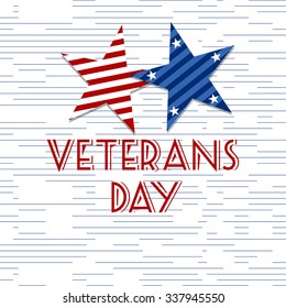 Stars with U.S.A Flag in style vector. Card With Abstract Flag