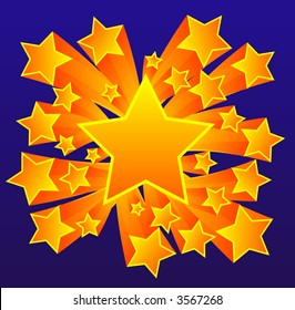 Stars Vector Background, Bold Background, Each star its own group