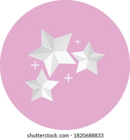 icono de color plano vectorial de estrellas