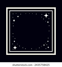 Stars vector frame - vector border