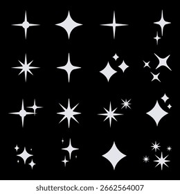 stars vector graphics designs on a black background