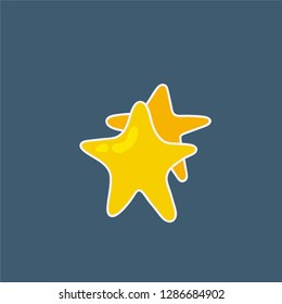 stars vector. hand drawn icon. sky illustration. editable stroke.