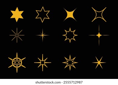stars vector icon design different types
