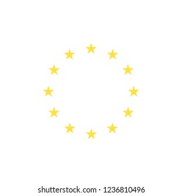 Stars vector icon, European union symbol