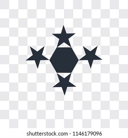 Stars vector icon isolated on transparent background, Stars logo concept