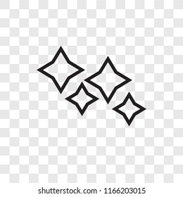 Stars vector icon isolated on transparent background, Stars logo concept