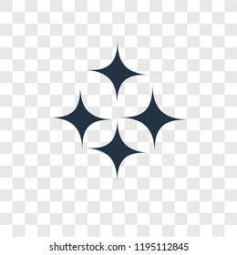Stars vector icon isolated on transparent background, Stars transparency logo concept
