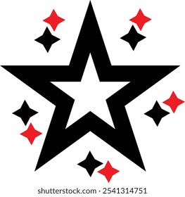 Estrelas ícone de vetor no fundo branco.