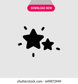 Stars Vector Icon. The small black cute stars symbol. Simple, modern flat vector illustration for mobile app, website or desktop app 