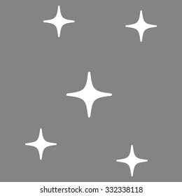 Stars vector icon. Style is flat white symbol, rounded angles, gray background.