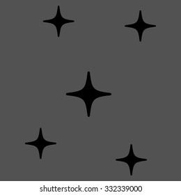 Stars vector icon. Style is flat black symbol, rounded angles, gray background.