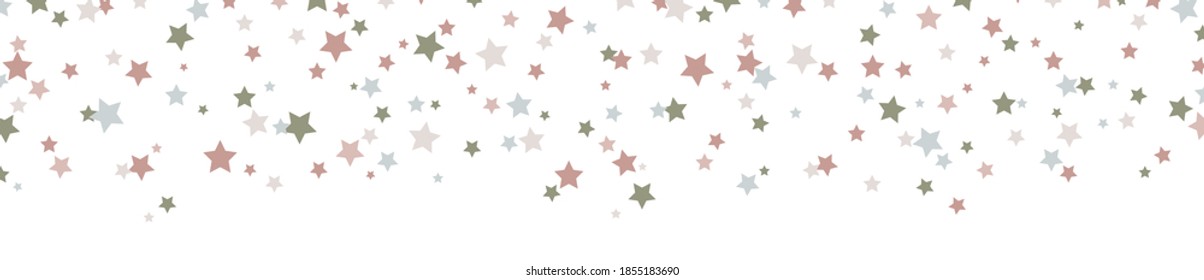 Stars vector icon.Chaotic elements.Seamless confetti stars background.Vector illustration