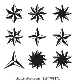 Stars vector icons set
