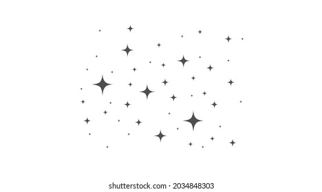 Stars vector illustration. Vector isolated editable flat illustration of stars