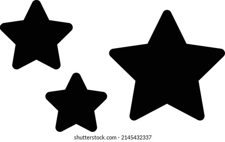 estrellas Ilustración vectorial sobre un fondo transparente.Símbolos de calidad premium.Icono vector glifos para concepto y diseño gráfico.