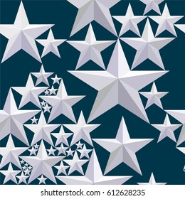 Stars, vector seamless pattern