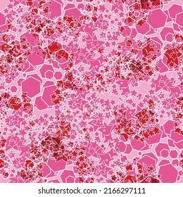Stars vector seamless pattern. The beautiful pink color in the modern love element