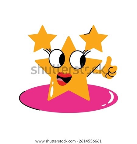 Stars vector Sticker. Eps 10 file