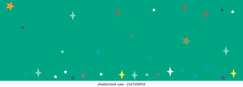 Stars White Blue Colorful Indigo Green Yellow Background. Turquoise Orange Azure Pink Sea Pastel Print Bright Sky Background. Multicolor Red Violet Chaotic Vibrant Vivid Lavender Stars Pattern.