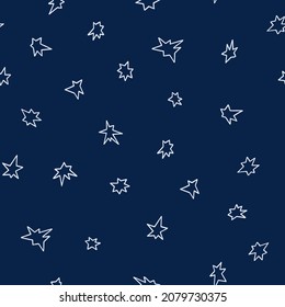 Estrellas cielo de invierno patrón sin fisuras simple doodle mano dibujo de repetición minimalista de ilustración vector, elementos de feriado navideño adorno para temporadas saludos, invitaciones, textil, papel regalo