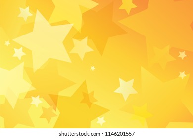 Stars Yellow Background Vector