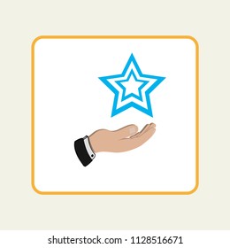 stars in your hand icon design.