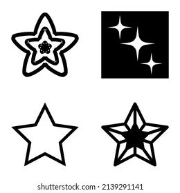 Stars1-2starfall Flat Icon Set Aislado En Fondo Blanco