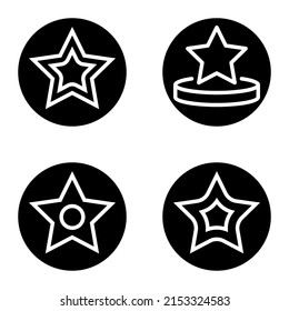 Stars1sg Flat Icon Set Isolated On White Background