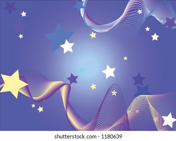 stars,blue  background,vector illustration,concept