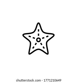Starsea Icon in black line style icon, style isolated on white background