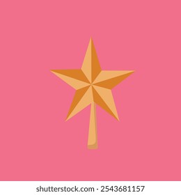 star-shaped decoration made of wood vector illustration