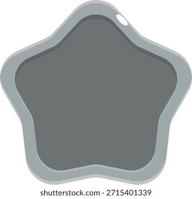 Molde para hornear gris con forma de estrella y acabado brillante.