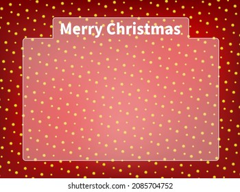 Star-shaped Polygonal Pattern Background With Transparent Frame, Merry Christmas Text