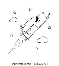 Starship rocket sketch