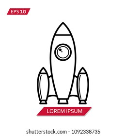 starship vector icon symbol