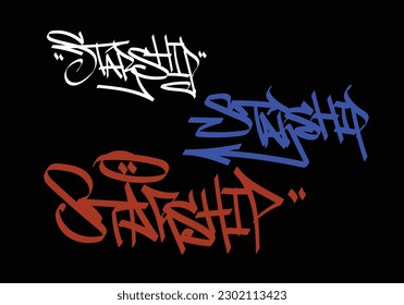 STARSHIP word graffiti tag style