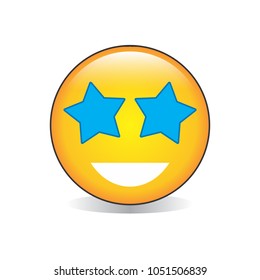 Starstruck Emoji Vector Stock Vector (Royalty Free) 1051506839 ...