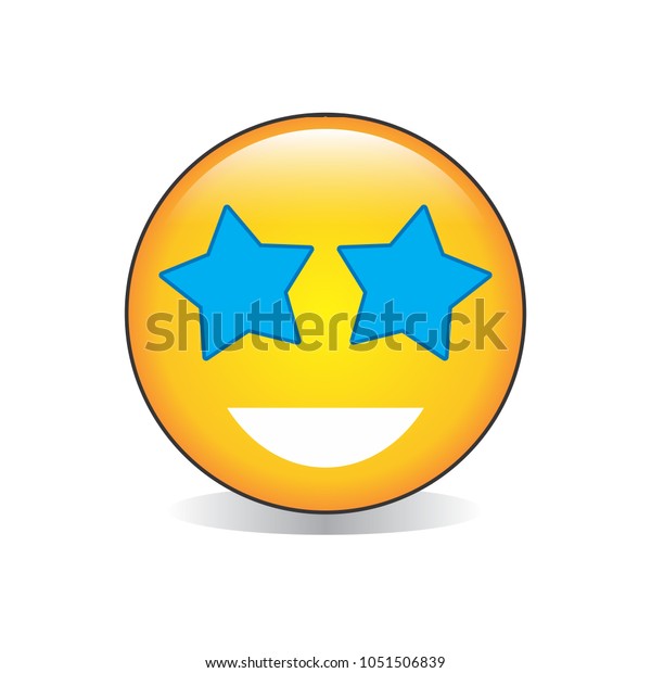 Starstruck Emoji Vector Stock Vector Royalty Free 1051506839