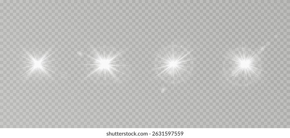 Star-sun light with glowing rays and radiant flashes. A high-quality vector illustration featuring bright gold light particles, glitter effects, and shimmering sunbursts.