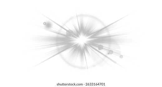 Star-sun light with glowing rays and radiant flashes. A high-quality vector illustration featuring bright gold light particles, glitter effects, and shimmering sunbursts.